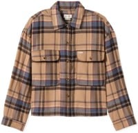 Brixton Women's Bowery Flannel - sesame/flint blue