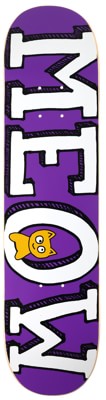 Meow Logo 7.25 Skateboard Deck - purple - view large