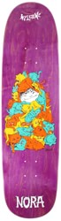 Welcome Nora Purr Pile 8.25 Skateboard Deck - purple stain