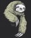 Welcome Sloth T-Shirt - black/sage - reverse detail