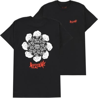 Welcome Skull Flower T-Shirt - black - view large