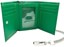 Loosey Embossed Green Tri-Fold Chain Wallet - green - open