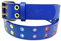Loosey Rainbow Grommet Belt - blue