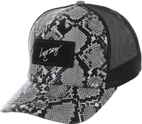 Loosey Grey Snake Skin Trucker Hat - grey/black - view large