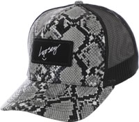 Loosey Grey Snake Skin Trucker Hat - grey/black