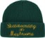 Stingwater Skateboarding On Mushrooms Beanie - green