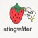 Stingwater V Speshal Organic Strawberry T-Shirt - white - front detail