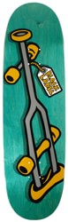 Black Label Crutch 9.5 Egg Shape Skateboard Deck - teal