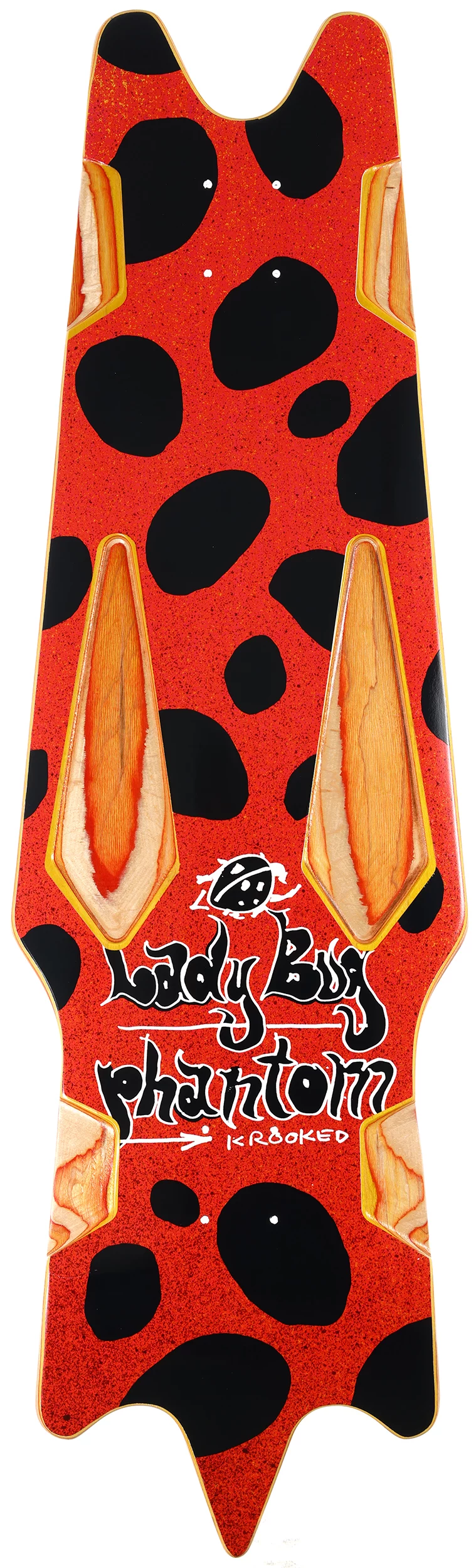 Krooked Lady Bug Phantom 11.02 LTD Skateboard Deck - red metallic