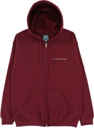 Smooth18 Pro Printing Zip Hoodie - maroon