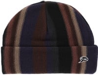 Frog Vertical Stripe Beanie - navy/grey