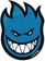 Spitfire Fireball LG 11" Sticker - blue