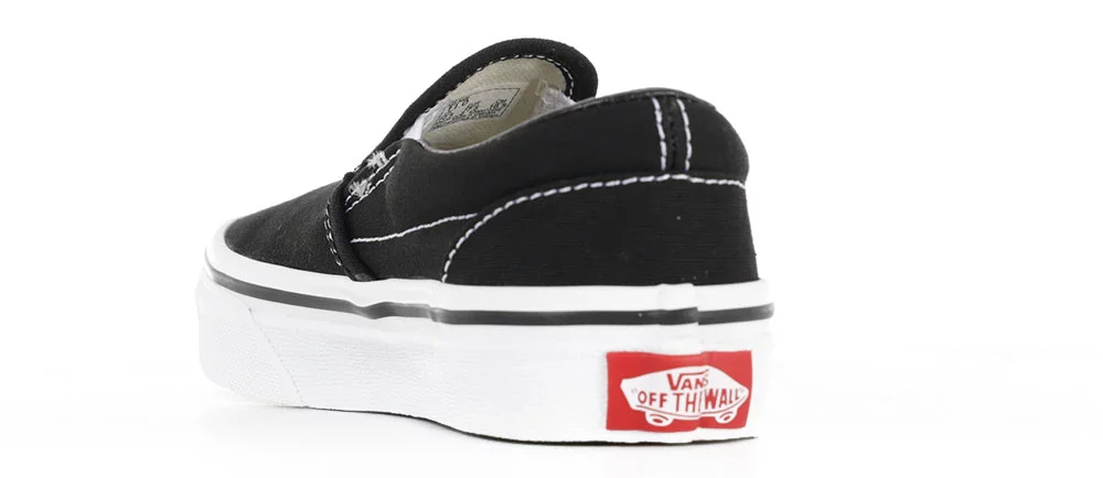 Vans Kids Classic Slip-On Shoes - black/true white | Tactics