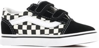 Vans Toddler Old Skool V Shoes - (primary check) black/white