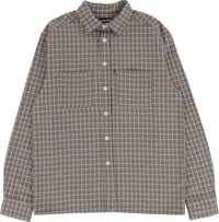 Passport Workers Check L/S Shirt - chocolate mint