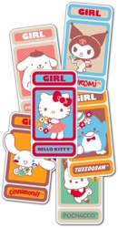 Girl Sanrio Team Kitty Sticker 6-Pack