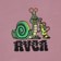 RVCA Hookah Snail T-Shirt - lavender - front detail