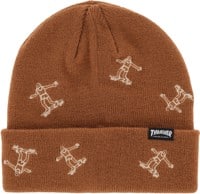 Thrasher Gonz Pattern Beanie - brown