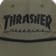 Thrasher Logo Rope Snapback Hat - olive/black - front detail