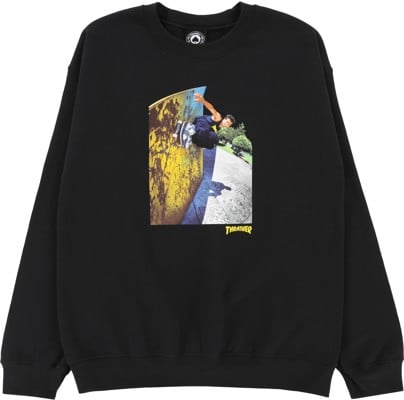 Thrasher Mic-E Wallride Crew Sweatshirt - black - view large