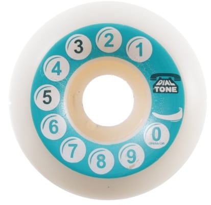 Dial Tone Wheel Co. OG Rotary Conical Skateboard Wheels - white/blue (101a) - view large