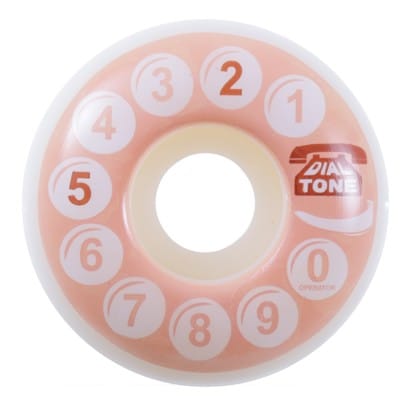 Dial Tone Wheel Co. OG Rotary Skateboard Wheels - white/peach (101a) - view large