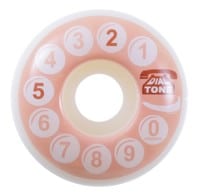 Dial Tone Wheel Co. OG Rotary Skateboard Wheels - white/peach (101a)