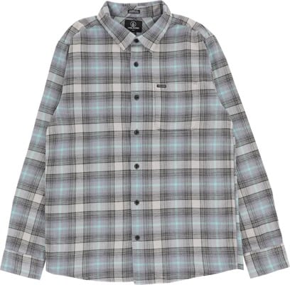 Volcom Caden Plaid Flannel Shirt - tower grey - view large