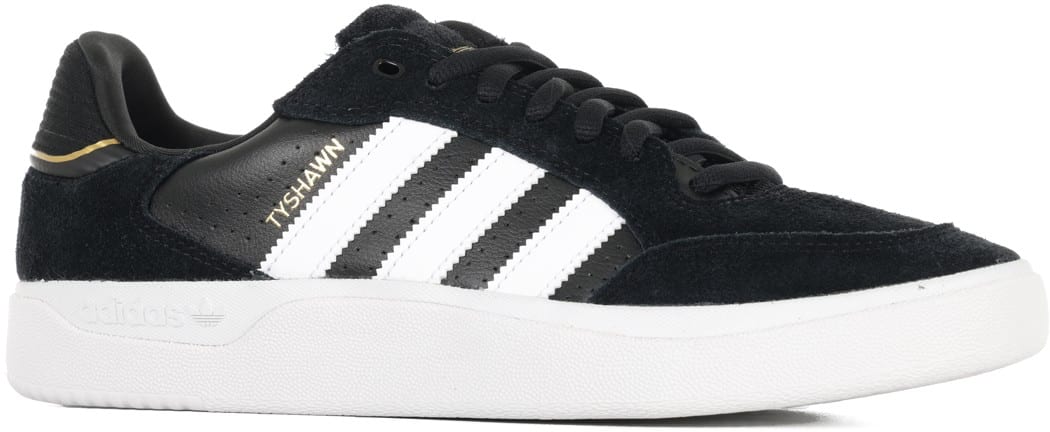 Adidas Tyshawn Low Skate Shoes - core black/footwear white/gold ...
