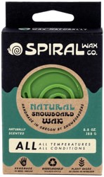 Spiral Wax Co All Temp Natural Snowboard Wax - green