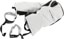 Burton AK Clutch GORE-TEX Trigger Mitts - gray cloud - detail