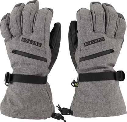 burton gore-tex gloves - gray heather l