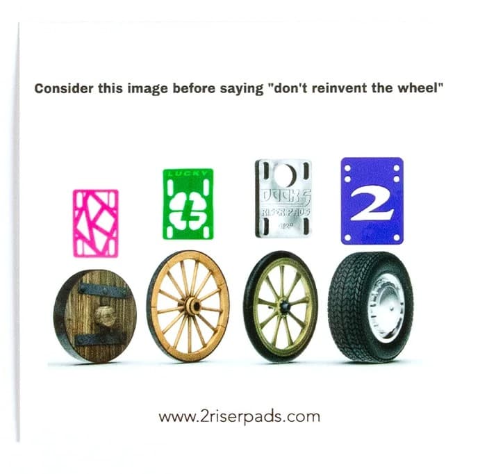 2 Riser Pads Vinyl Sticker wheels Tactics