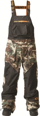 Thirtytwo Basement Bib Pants - black/camo - view large