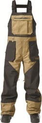 Thirtytwo Basement Bib Pants - black/tan