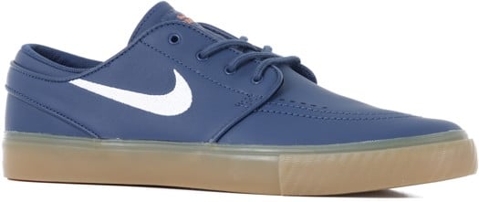 Nike SB Zoom Janoski OG Skate Shoes - (orange label) navy/white-navy-gum light brown - view large