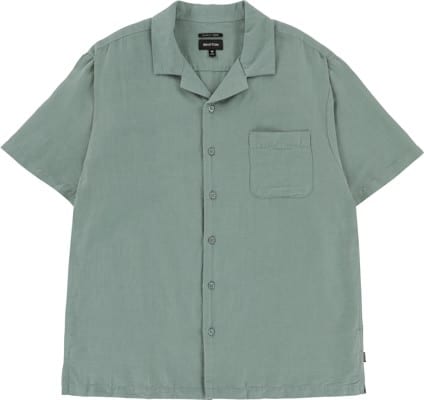 Brixton Bunker Linen Blend S/S Shirt - chinois green - view large