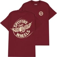 Spitfire Flying Classic T-Shirt - maroon/cream