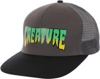 Creature Logo Mesh Trucker Hat - charcoal/black