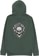 Creature Bonehead Flame Hoodie - alpine green - reverse