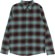 Volcom Caden Plaid Flannel Shirt - black/teal/brown