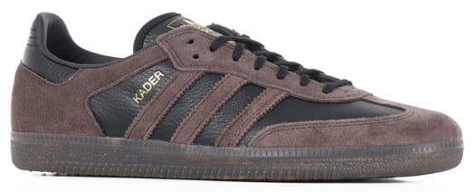 Adidas Samba ADV Skate Shoes - (kader sylla) core black/dark brown/gum 5 - view large