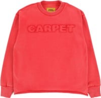 Carpet Freyed Crew Sweatshirt - red