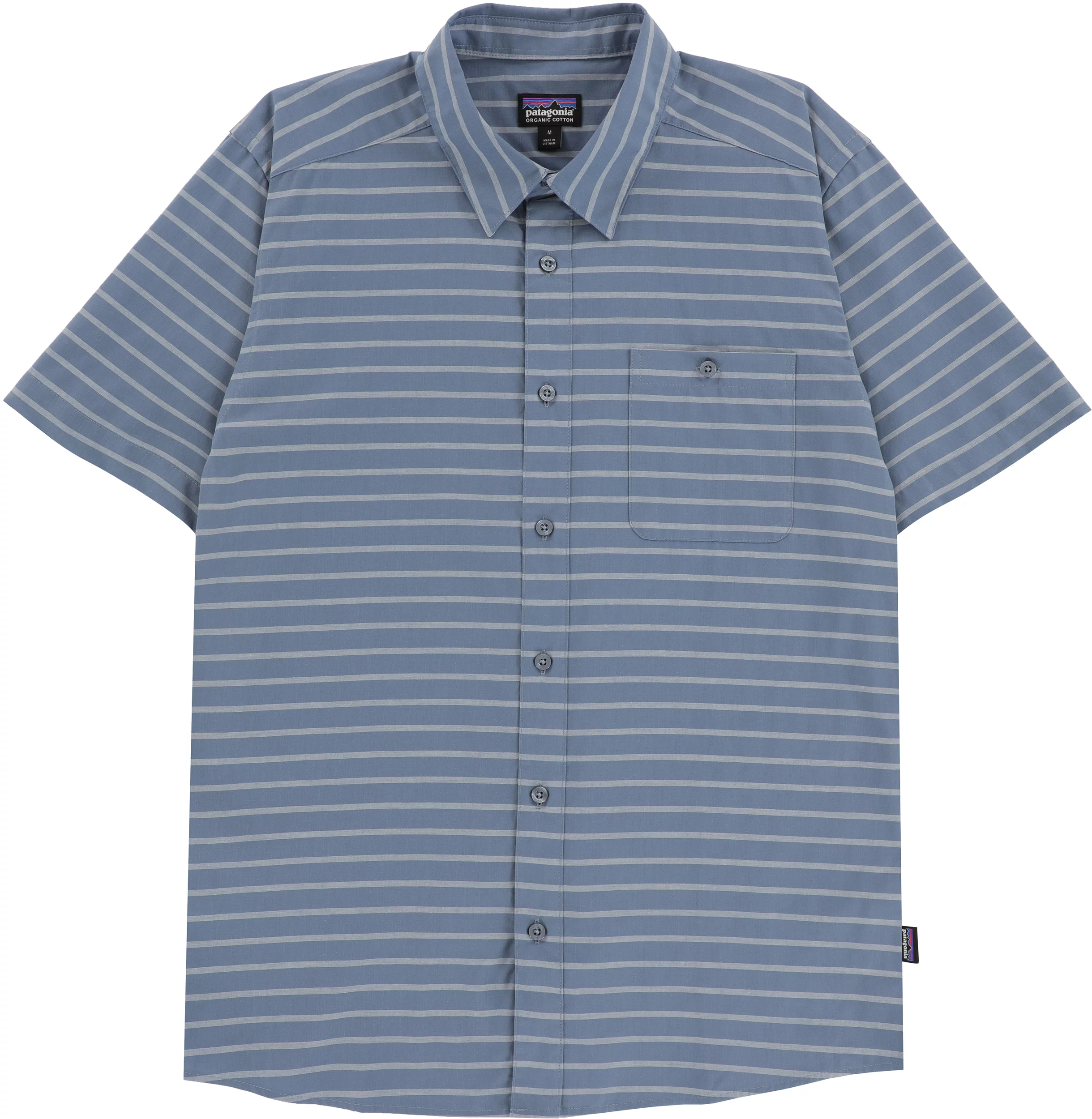 トップス Patagonia Striped Short Sleeve Shirt Patagonia Go To S/S Shirt - boardwalk stripe: utility blue
