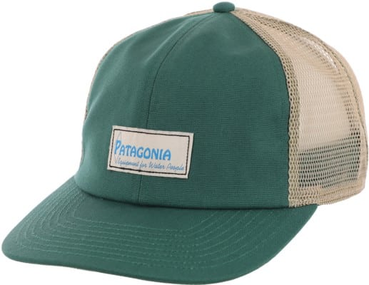 Patagonia Relaxed Trucker Hat - water people label: conifer green - view large