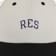 Lo-Res Ball Cap Snapback Hat - off white/black - front detail