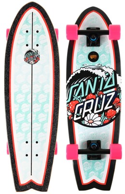 Santa Cruz Wave Dot Mushroom Splice 9.0 Complete Cruiser Skateboard - view large