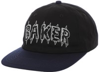 Baker Spike Snapback Hat - black/navy