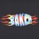 Baker Flames T-Shirt - black - front detail