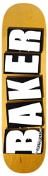 Baker Brand Logo Veneer 8.5 Skateboard Deck - yellow
